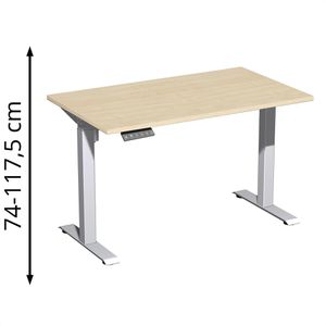Schreibtisch Geramöbel Elevate Home, ahorn/silber