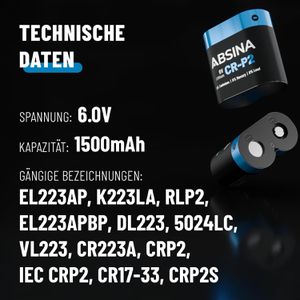 Produktbild für Fotobatterie Absina iLithium CR-P2