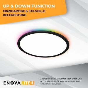 Produktbild für LED-Panel Enovalite ELED300251, schwarz, Ø 40 cm