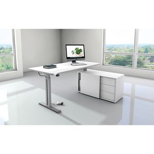 Produktbild für Schreibtisch Kerkmann Move 1 Style 1770, weiß, mit Sideboard