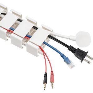 Produktbild für Kabelführung LogiLink KAB0093, zum Anklemmen, weiß