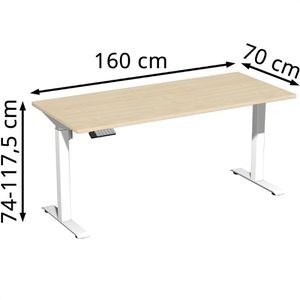 Produktbild für Schreibtisch Geramöbel Elevate Home, ahorn / weiß