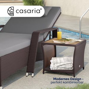 Produktbild für Beistelltisch CASARIA 109945, braun, aus Holz / Metall