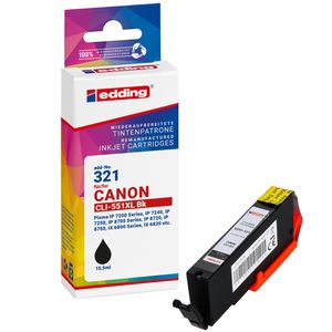 Produktbild für Tinte Edding EDD-321 für Canon CLI-551BK XL