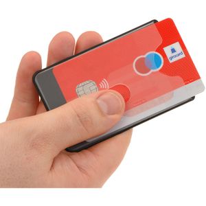 Produktbild für Kreditkartenhülle valonic schwarz transparent