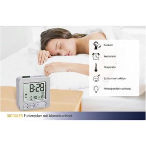 Produktbild für Wecker TFA 60.2545.54 silber, digital