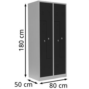 Produktbild für Spind Lüllmann 525118, Z-Spind, anthrazit
