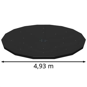 Produktbild für Poolabdeckung Bestway 58249, aus PVC, schwarz, mit Spannseil
