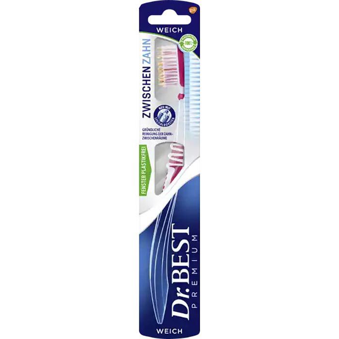 Dr.Best Zahnbürste Premium Zwischenzahn, weich, mit Kunststoffgriff, für  Erwachsene – Böttcher AG