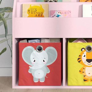 Produktbild für Bücherregal Vicco Luigi, rosa, mit 2 Faltboxen