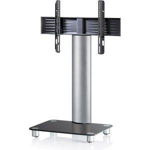 TV-Ständer VCM 17125 Tosal, Ablage & Rollen, silber, Aluminium