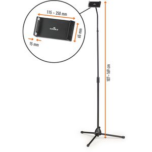 Produktbild für Tablet-Halterung Durable 894201 Twist Floor schwarz, für Tisch