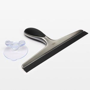 Produktbild für Duschabzieher OXO Good Grips, aus Edelstahl, schwarz/Edelstahl