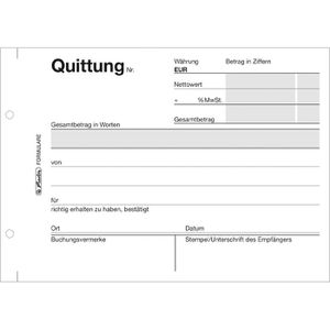 Produktbild für Quittungsblock Herlitz 401, fälschungssicher, MwSt. separat
