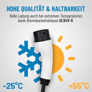 Produktbild für Elektroauto-Ladekabel Absina Mode 3, IP55, 7,5 m