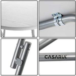 Produktbild für Stehtisch CASARIA 108092, grau, Ø 60 cm, klappbar