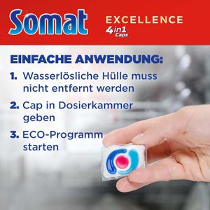 Produktbild für Spülmaschinentabs Somat Excellence 4in1 Caps, All-in-One