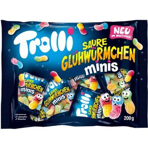 Produktbild für Fruchtgummis Trolli Saure Glühwürmchen Minis