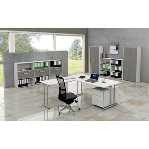 Produktbild für Schreibtisch Kerkmann start up, anthrazit / silber