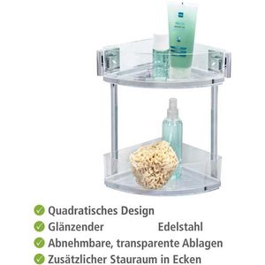 Produktbild für Duschablage Wenko Vacuum-Loc Quadro, silber