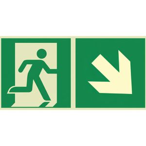Hinweisschild Abtec ISO 7010 E002+E006 Aluminium