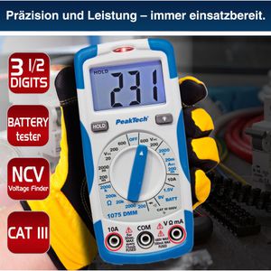 Produktbild für Multimeter PeakTech P 1075, digital, RMS