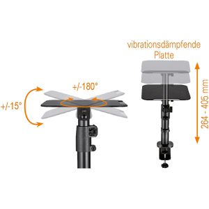 Produktbild für Lautsprecherständer myWall HS30L, schwarz, aus Metall, 2 Stück