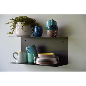 Produktbild für Wandregal jankurtz FLEUR, 491807, schwarz