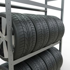 Produktbild für Reifenregal Schulte 13906, silber, für 12 Reifen