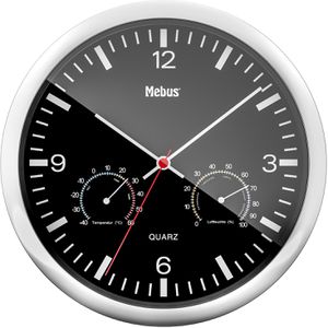 Wanduhr Mebus 56731, Kunststoff, analog, Quarzuhr