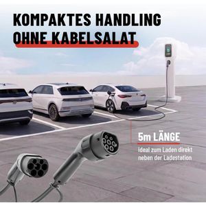 Produktbild für Elektroauto-Ladekabel Absina Mode 3, IP65, 5 m