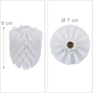 Produktbild für WC-Bürstenkopf Relaxdays 10021024, weiß, 5 Stück