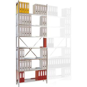 Aktenregal Manuflex Registra Budget, RA 2071, aus Metall