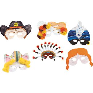 Produktbild für Bastelset Folia 23219 Kindermasken Abenteuer