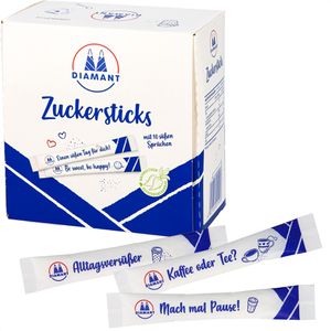 Zuckersticks Diamant weißer Zucker
