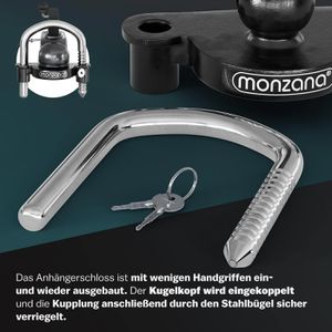 Produktbild für Anhängerschloss Monzana 109585 mit Schlüsselschloss
