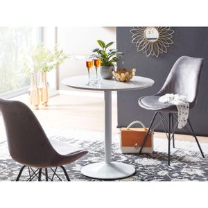 Produktbild für Bistrotisch Wohnling WL6.504, weiß hochglanz, rund