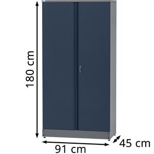 Produktbild für Werkzeugschrank Küpper 70883, aus Metall, grau / blau