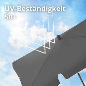 Produktbild für Sonnenschirm Songmics GPU25GY, rechteckig