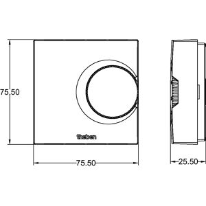 Produktbild für Raumthermostat Theben Ramses 703 S