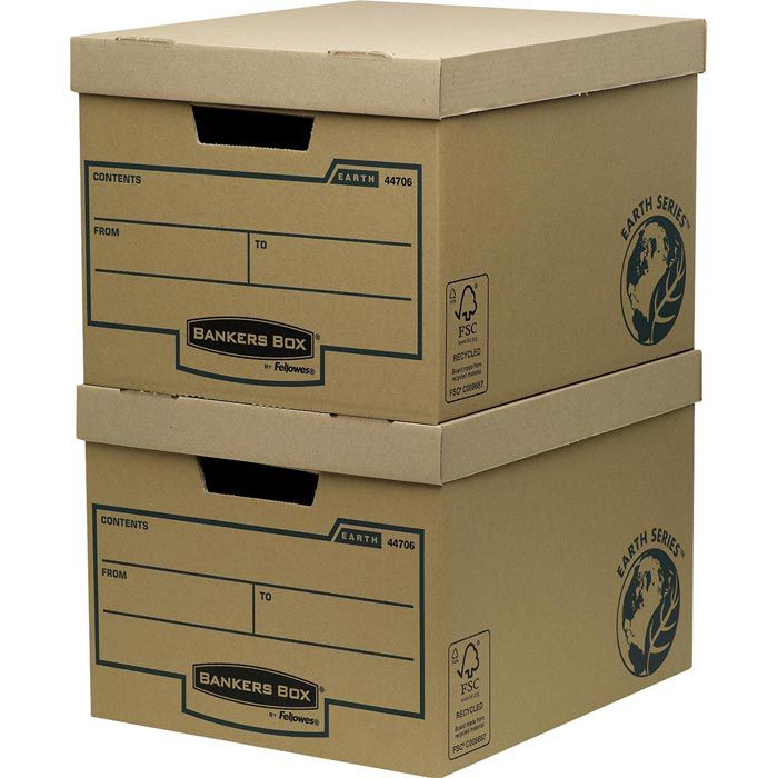 BankersBox Archivcontainer Earth Series, für 4 Archivboxen, mit Deckel