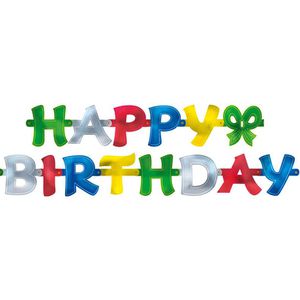 Girlande Amscan 1722, Happy Birthday, 1,4m