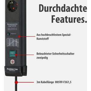 Produktbild für Steckdosenleiste Brennenstuhl Premium Line, 3m
