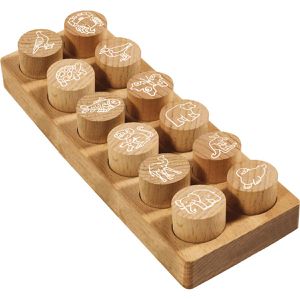 Motivstempel Colop Woodies Holzstempel Set, Ø 3 cm