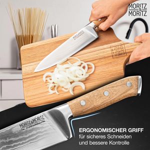 Produktbild für Kochmesser Moritz&amp;Moritz Damastmesser 5788, Akazienholzgriff