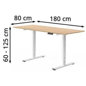 Produktbild für Schreibtisch FlexiSpot E5W, ahorn / weiß