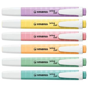 Textmarker Stabilo swing cool Pastel, 6 Stück