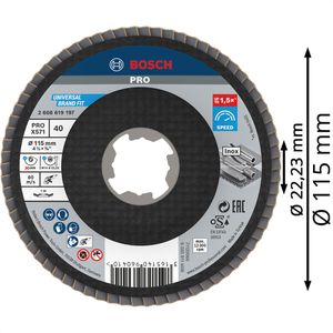 Produktbild für Fächerschleifscheibe Bosch PRO X571