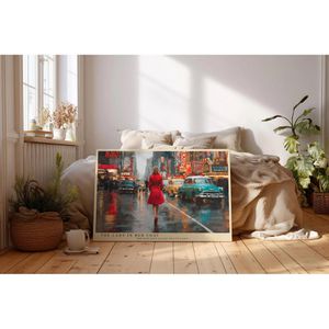 Produktbild für Wandbild Sinus-Art The Lady in Red Coat