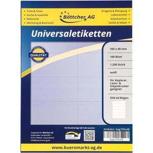 Produktbild für Universaletiketten Böttcher-AG Premium, selbstklebend, weiß